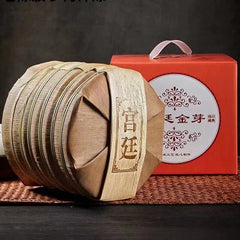 2015 Yunnan Menghai Palace Golden Bud Puerh Tea Ripe Tea Black Tea 357g