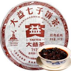 HelloYoung357g 100% Authentic TAETEA Nian Ripe Pu-erh Tea Menghai Dayi Puer Tea Green Food