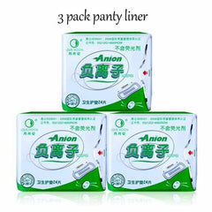 月月爱负离子卫生巾不含荧光剂3包 Yue Yue Ai Fu Li Zi Wei Sheng Jin Bu Han Ying Guan Gji