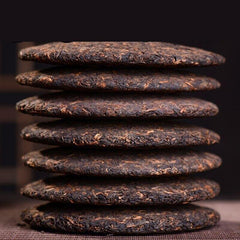 357g/CAKE Ancient Tree Ripe Tea Menghai Old Banzhang Aged Old Puerh Tea