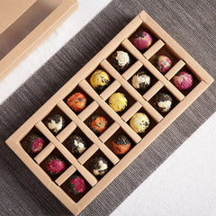 HelloYoung Yunnan Pu'er tea rose jasmine tea dragon pearl peony flower ball 6 flavors 18pcs