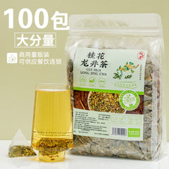 100 Bags Premium Dried Osmanthus Flower Tea Triangle Bag Osmanthus Longjing Tea
