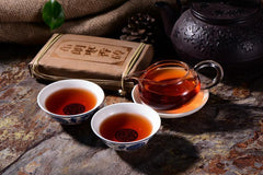 HelloYoung250g Pu Er Tea Cooked Old Pu'er Tea Brick Brown Fragrant Brick Menghai Pu-erh Tea