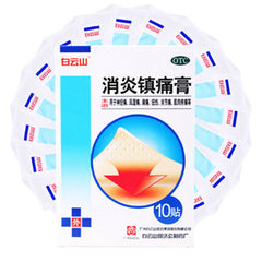 白云山消炎镇痛膏10贴/盒Xiaoyanzhentonggao 10 Pcs/box Baiyunshan Xiao Yan Zhen Tong Gao