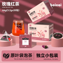 Rose Black Tea Dried Rose Petals Ceylon Black Tea Flower Blend Tea Bags