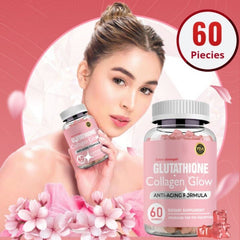 Glutathione Collagen Glow Anti-aging skin Whitening Gummies 60pcs