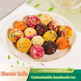 Pu'er Rose Jasmine Sugar Free Roselle Dragon Ball Loose Flower Tea Balls 20PCS