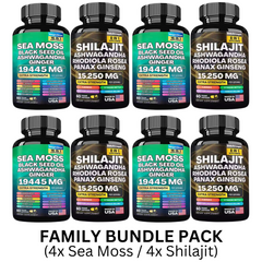 100% Dynamic Vitality Bundle - Sea Moss Multivitamin & Shilajit Power Combo