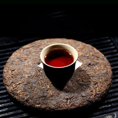 357g/CAKE Ancient Tree Ripe Tea Menghai Old Banzhang Aged Old Puerh Tea
