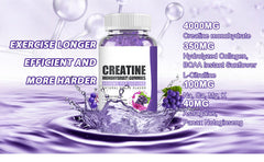 肌酸软糖creatine gummies Workout Fudge Energy Supplement 60 pills