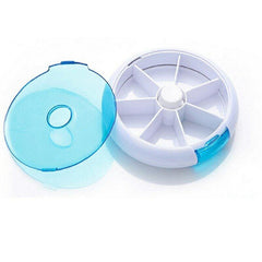 1Pc Weekly Rotating Pill Box Travel Pill Dispenser 7 Days Medicine Pill Holder