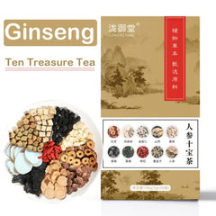 100 Original Ginseng Ten Treasure Herbal Tea Mens Health Vitality Blend