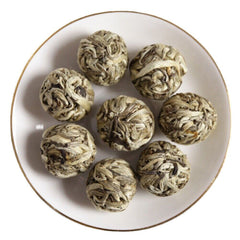 HelloYoung China Tea Sphere Bai Hao Yin Zhen Silver Needle Handmade Pearl White Tea