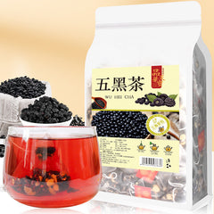 Premium Five Black Tea Herbal Tea with Black Rice Beans Mulberry Goji