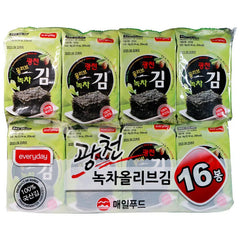 Organic Seasoned Roasted Seaweed Snacks - 4g*32 Packs Korean BBQ Seaweed