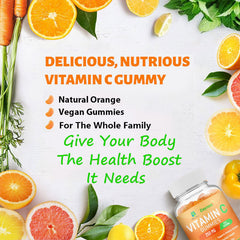 Vitamin C Vegan Gummies Natural Orange 60 Vegan Capsules