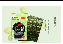 Organic Seasoned Roasted Seaweed Snacks - 4g*32 Packs Korean BBQ Seaweed