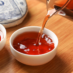 100g Yunnan Pu'er Tea Lao Ban Zhang Ripe Tea CakeQizi Cake Tea Ripe Pu'er Tea