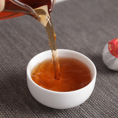 250g Bamboo Basket Yunnan Puerh Tea Xinhui Xiaoqingkang Palace Puerh Ripe Tea