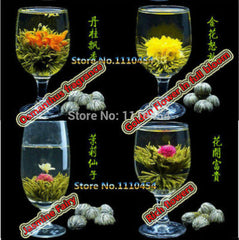 HelloYoung16 Kinds of Blooming Flower Tea Herbal Tea Great Fragrant Green Tea Handmade