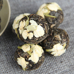 HelloYoung Ancient Tree Flower Pu-erh Tuocha Yunnan Jasmine Pu'er Dragon Ball Raw Tea 500g