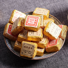 Yunnan Puerh Tea 500g 2003 Small Golden Brick Mini Tuo 檟 Square Brick