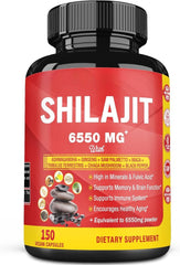 SHILAJIT 6550mg COMPLEX Healthy Aging Memory Brain Function Immune System 150C