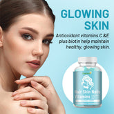 Hair Skin Nails Vitamins Gummies Glucose Syrup 60 Vegetarian Capsules