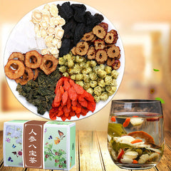 HelloYoung Ginseng Eight Treasure Tea Shanzha Taiju Hongzao Huangjing Gouqi Herb Tea 120g