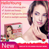 Skin Whiten Milk Tea Natural Herbal Beauty Detox Colleagen Milk Tea