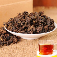 HelloYoung500g Red Biluo Black Tea In Bulk Yunnan Fengqing Dianhong Cooked Tea Fresh Tea 茶