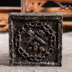 100g Ancient Tree Puer Tea Square Brick Zhongcha Fulu Shouxi Yunnan Pu'er