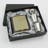 7oz Luxury Stainless Steel Hip Flasks Set Faux Leather Chip Flagon Whiskey Wine Bottle Alcohol Pocket Flagon Gifts