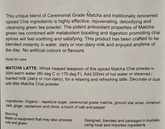 ORGANIC Matcha Green Tea Powder mixed with Chai Latte spices -100g - Matcha Chai