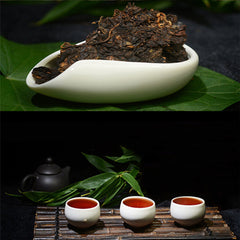 HelloYoung357g Great Original Pu-erh Tea Cooked Tea Cake Ripe Tea Shu Pu'er Tea HelloYoung