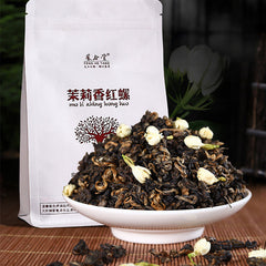HelloYoungTop 400g Yunnan Fengqing Dianhong Tea Three Smoked Jasmine Black Tea Red Tea