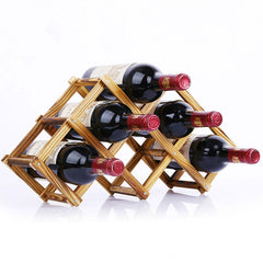 Quality Wooden Wine Bottle Holders Creative Practical Collapsible Living Room Decorative Cabinet Red Wine Display Storage Racks