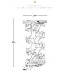 G- style Wooden Stable Wine rack oval wooden bottom iron art six bottle wine rack dining table wine cabinet decoration
