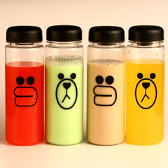 New Plastic Bottle For Water Sport 500ml Portable Kids Juice Drinkware Outdoor Leak Proof Seal Gourde Climbing Water Bottles