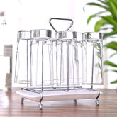 Metal Glass Cup Water Storage Shelf Drying Cup Drainage Organizer Kitchen Stand Glass Holder Drain Rack for Home Kitchen