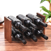 Solid Wood Double Layer Red Wine Rack Wrought Iron Restaurant Decoration Wine Frame Stacking Wine Bar Bottle Storage Rack