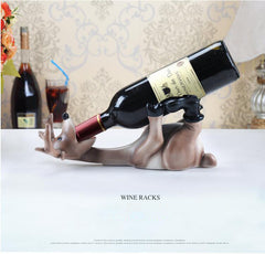 European Resin Drunk Deer Wine Rack Livingroom Office Wine Bottle shelf Home Furnishing Decoration Modern Wine Holder Crafts