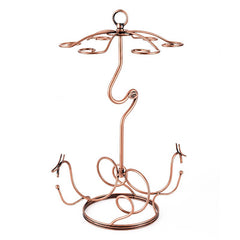 Tools Cup Glass Hanger Retro Storage Stemware Holder Kitchen Wine Bars Champagne Drying Rack Wrought Iron with 6 Hooks