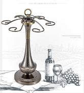 Creative Iron Wire Wine Rack Stand Hanging Drinking Glasses Stemware Rack Shelf Wine Bottle & Glass Cup Holder Display