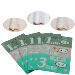 1 PC. Facial Skin Care Head Massage Clean Blackheads Remove Beauticians Pig Nose Acne Mask Stickers 3 Step Kit Black