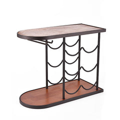 Wooden Wine Rack Crafts Iron Wine Bottle Rack Holder Display Shelf Kitchen Bar Exhibition Storage Organizer Home Decor