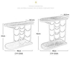Wooden Wine Rack Crafts Iron Wine Bottle Rack Holder Display Shelf Kitchen Bar Exhibition Storage Organizer Home Decor