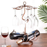 Tools Cup Glass Hanger Retro Storage Stemware Holder Kitchen Wine Bars Champagne Drying Rack Wrought Iron with 6 Hooks