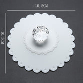 1pc Lace Silicone Dustproof Leakproof Reusable Silicone Diamond Cup Lid Insulation Cover Thermal Insulation Cup Cover Seal Cover
