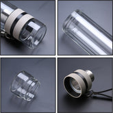 Outdoor Portable Creative Water Bottle Borosilicate Double Wall Glass Drinkware with Filter Clear 350ml My Tea Bottle